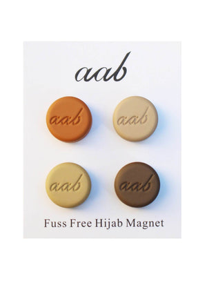 Matte Tonal Nudes Hijab Magnet - 4 Pack