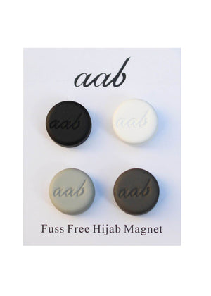Monochrome Matte Hijab Magnet - 4 Pack