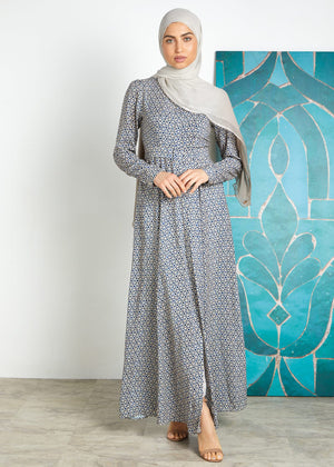 Blue Mosaic Maxi Dress
