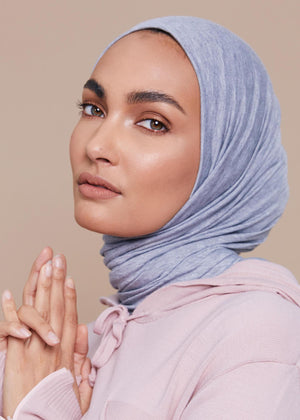 Premium Jersey Hijab Light Grey