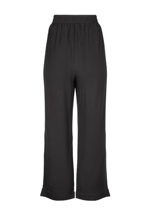 Twill Loose Fit Trousers Black